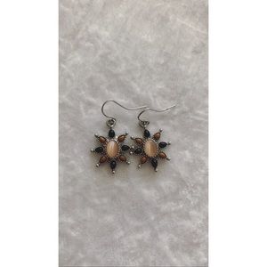 Brown Tones Flower Earrings